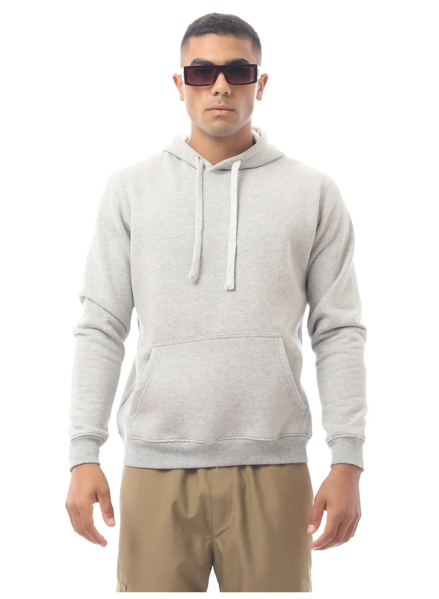 RAVIN Heather Grey Comfy Hooded Sweat Shirt