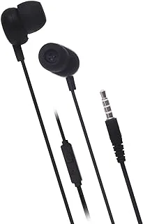 RW-105 Wired Earphone With Volume Control And Universal 3.5 Mm Jack For Calls And Music Works With Mobile Phones/Laptop/Tablet - Black Headphones Headset