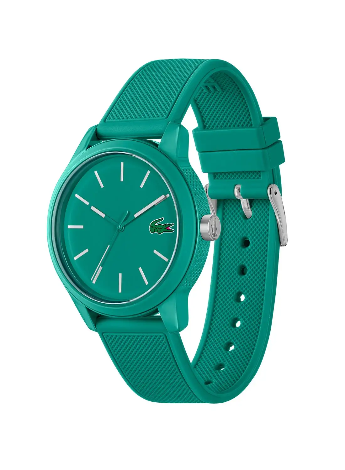 LACOSTE LACOSTE.12.12 MEN's GREEN DIAL, GREEN SILICONE WATCH - 2011192