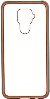 Generic Plastic Phone Case With Silicone Protection Edges And Classic Design Compatible With Mate 30 Lite/Nova 5i Pro 6.26 Inch - Red Green