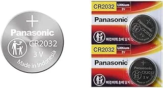 Panasonic CR2032 3V Lithium Coin Battery (Pack of 2)