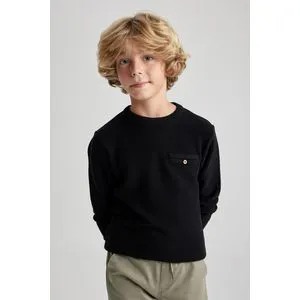 Defacto Boy Tricot Regular Fit Crew Neck Long Sleeve Pullover