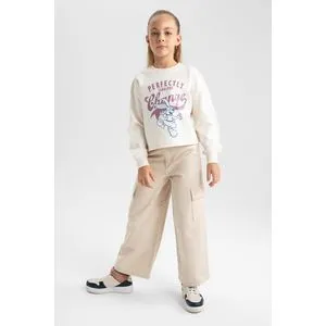 Defacto Girl Woven Wideleg Cargo Trousers