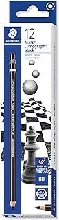 STAEDTLER Mars Lumograph Black Art Pencils, Presharpened HB/#2 Artist Pencils, Box of 12, 100B-HB