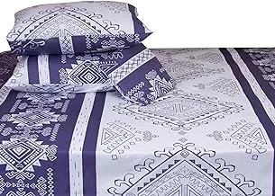 Family Bed 156 Flat Bed sheet Set Cotton 4 pieces size 240 x 250 cm