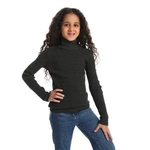 Caesar Girls Wool Pullover With High Neck