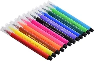 Elmaayergy Y-43/YL211820-12 Set Of 12 Pieces Of Water Colour Marker Pen With Durable Material, Suitable For School And Home