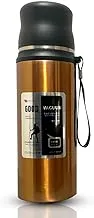 hanso Stainless Vacuum-Insulation Beverage Bottle, Leak-proof Lid,Vacuum Insulation Stainless Steel Reusable, for Hot Cold Coffee, Water and Tea, 800 ML (Gold)