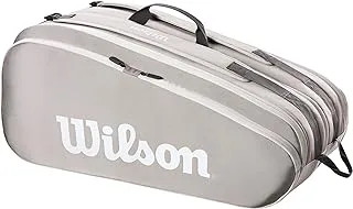 WILSON Tour Tennis Racket Bag - Dark Green and Stone Grey