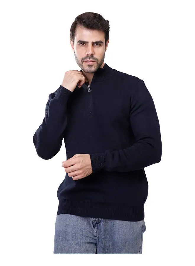 Coup Coup Regular Fit Basic Pullover For Men Color Navy