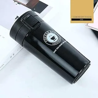 Cathy Marlowe Stainless Steel Mug Students Outdoor Creative Coffee Cup Bouncing Car Cup Portable Cups 380ML/Black