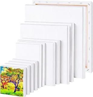 12 Pieces Canvas Panels Artist Blank Canvas Art Canvas Panel Canvas Boards Creative Blank Painting Panels for Painting （5 sizes）