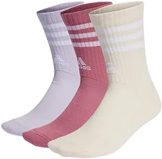 adidas Unisex 3-Stripes Cushioned Crew Socks 3 Pairs SOCKS for Unisex CREW SOCKS