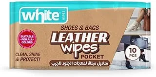 White Leather (Shoes & Bags) Pocket 10 Wipes