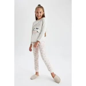 Defacto Girl Homewear Regular Fit Long Sleeve Knitted Pyjamas Set...