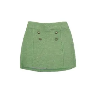 Junior High Quality Cotton Blend And Comfy  Boucle Skirt