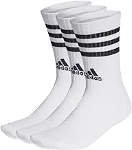 adidas Unisex 3-Stripes Cushioned Crew Socks 3 Pairs SOCKS for Unisex CREW SOCKS