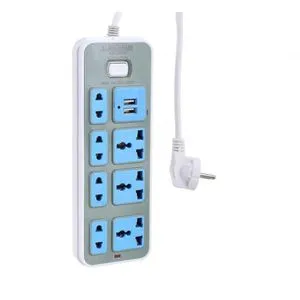 Practical Power Strip-7 Ports Used As Triple Or Double+2 Usb