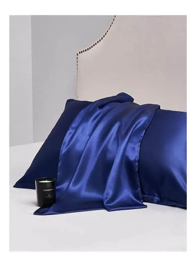 Nala Blue Satin Pillowcase For Hair And Skin