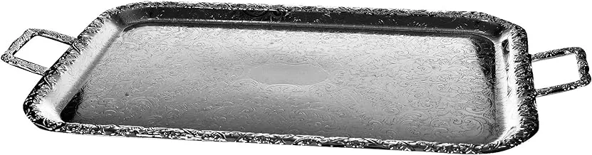 Queen Anne large silver plated rectangular tray with handles (64 * 34 cm) 0/6219/2