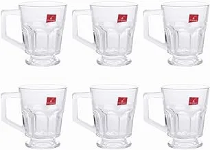 Blink Max brand cup set, pure glass, set of 6 pieces, code: B117