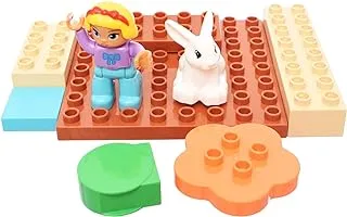 Generic Plastic Building Blocks Toy With Sticker And characters For Children Set Of 56 Pieces +3 - Multi Color