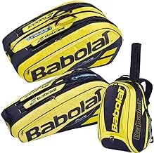 BABOLAT RH X 12 Pure Aero Bag, Adult Unisex, Black Yellow (Multicoloured), One Size