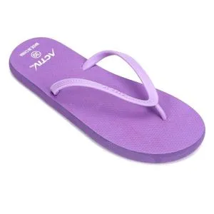 Activ Plain Purple Summery Women Thong Slippers