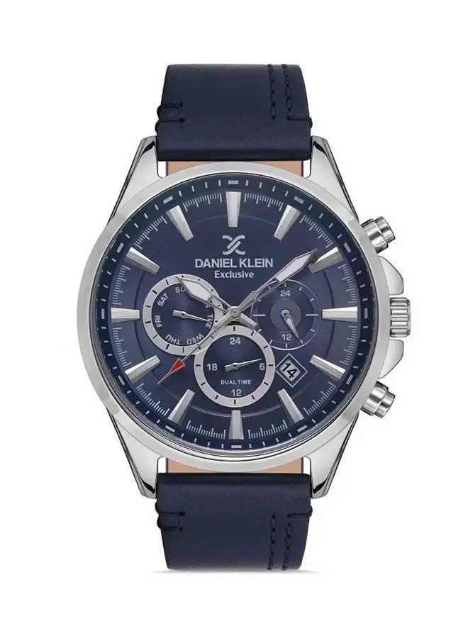 DANIEL KLEIN Leather Chronograph Watch DK.1.13278-2