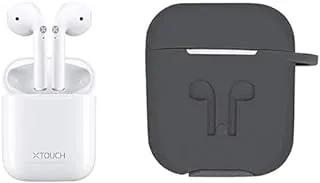 X Touch X Touch X Pod Pro True Wireless Stereo Earpuds With Charging Case - White + Margoun apple airpod protective silicone case cover, apple airpods shock resistant protective silicone