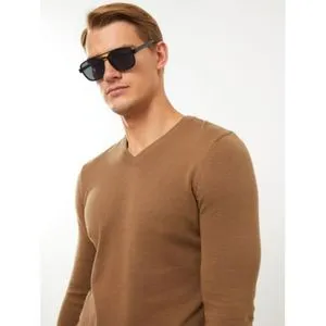 LC Waikiki V Neck Long Sleeve Men's Knitwear Sweater