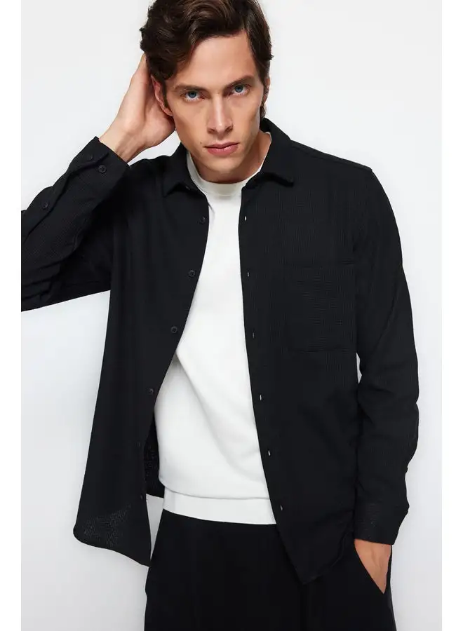 trendyol Shirt - Black - Regular fit