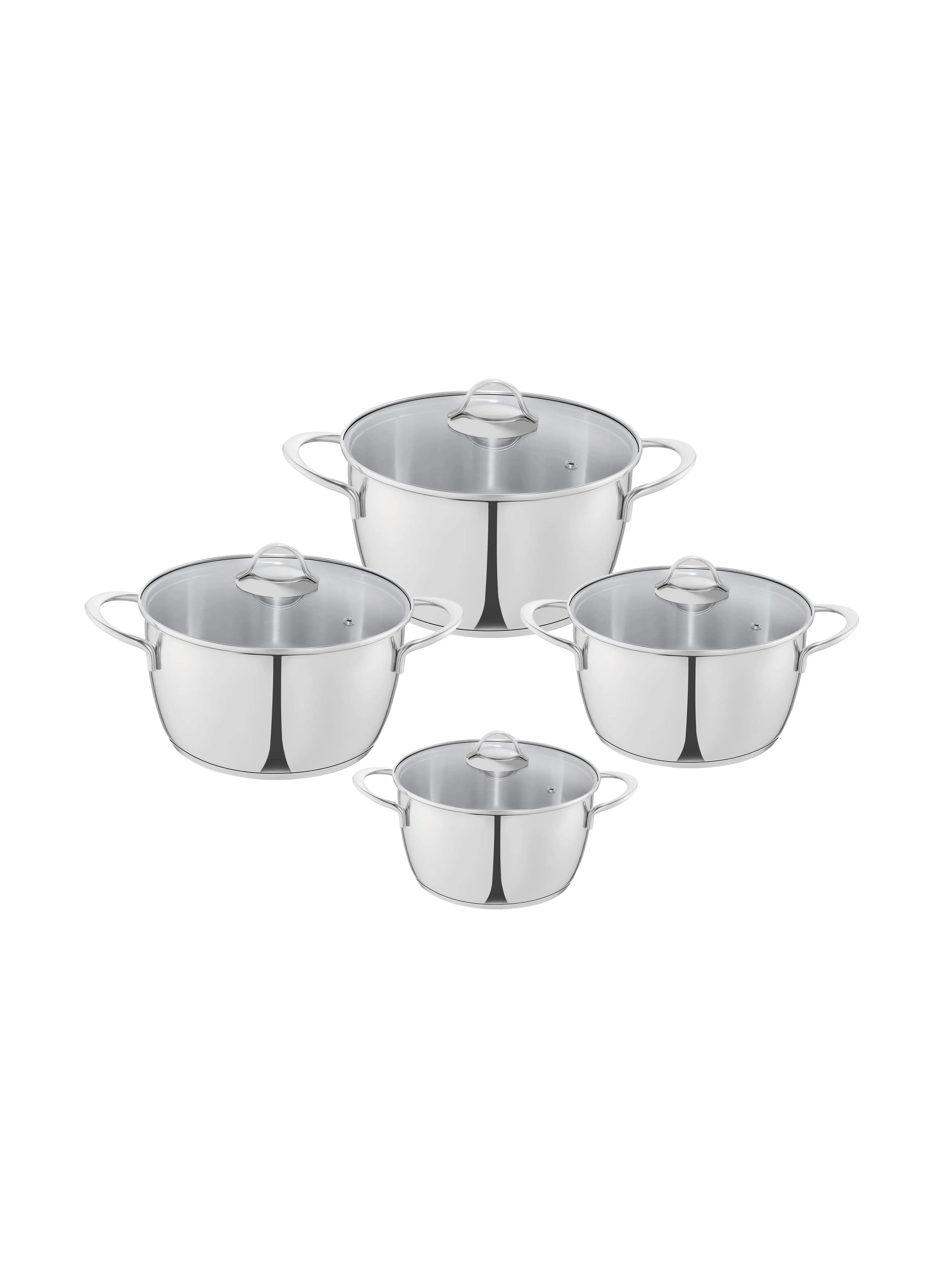 MODERNA MODERNA STEWPOT SET GL 8pcs16+18+22+26