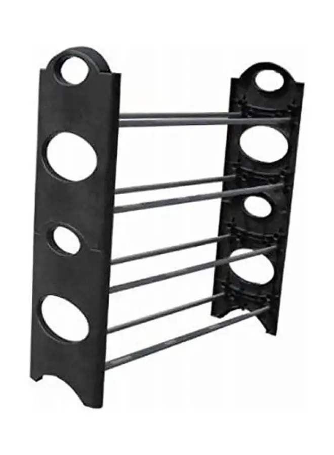 MODERN HOME 4 Layer Stackable Shoe Rack Black 65x65cm