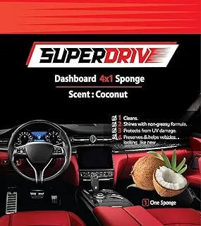 generic Superdrive Sponge 4 In 1 Dashboard & Leather polish -Coconut