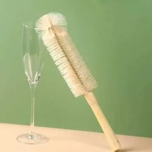 Wooden Brush For Cleaning Bottles And Feeding Bottles.