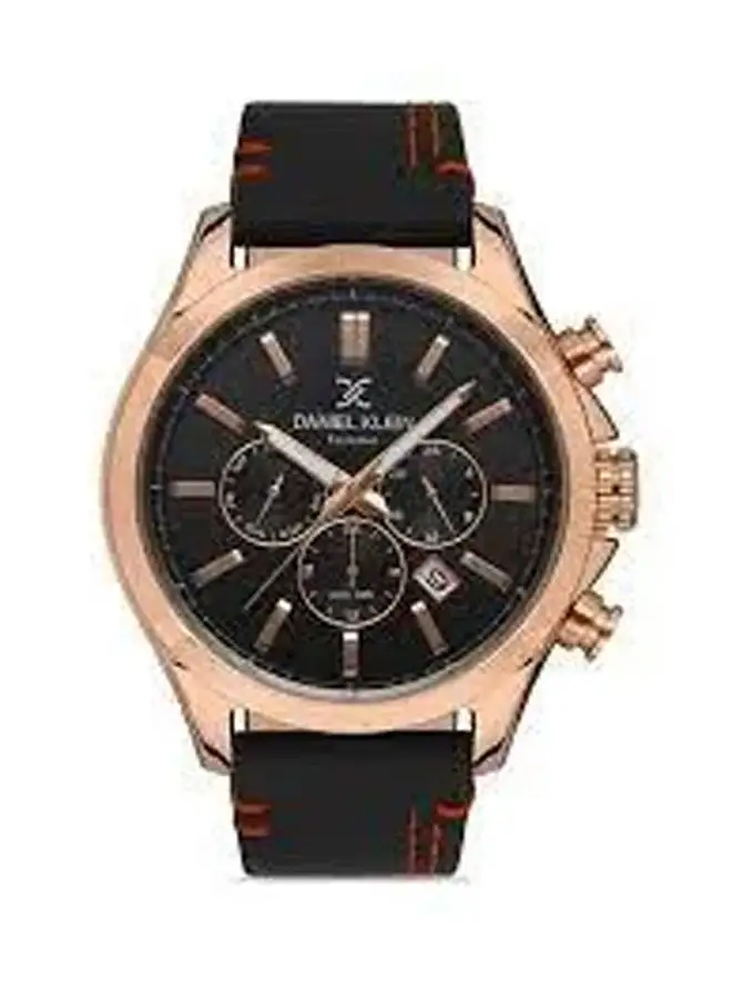 DANIEL KLEIN Leather Chronograph Watch DK.1.13293-4