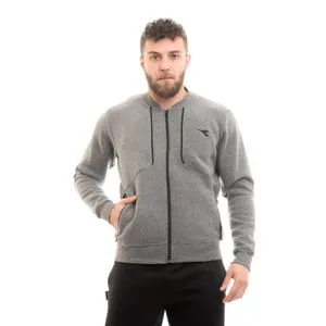 Diadora Men's Zipped Sweatshirt -Grey