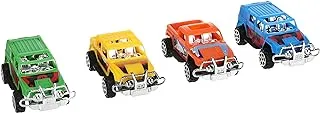 Generic Plastic Colorful Multi Shapes Trucks Toy With Modern Design To Add More Fun For Kids Set Of 4 Pieces - Multi Color