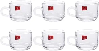 Blink Max brand cup set, pure glass, set of 6 pieces, code: B58