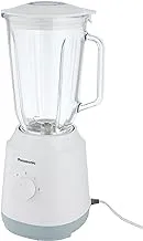 Panasonic Blender MX-EX1571WTZ, 450W - Stainless Steel Blade 1.5L Glass Jug 2 Dry mill 2 Speed+1 Pulse, White, 1 Yr Warranty