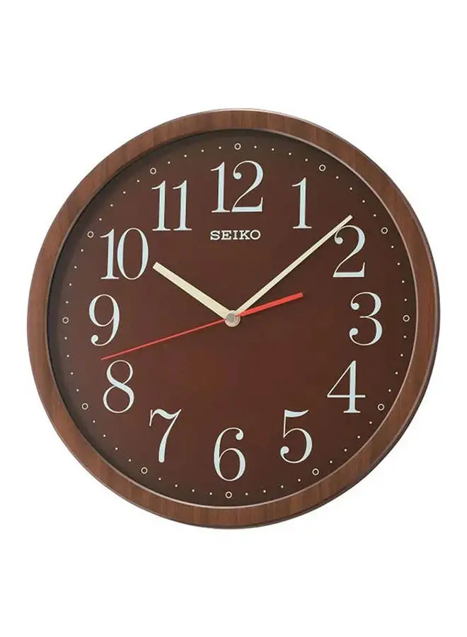 Seiko QXA737Z Analog Wall Clock - Brown/Brown Dial