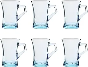 Pasabahce Azur Glass Mug For Home Uses, Restaurants & Hotels, 120ml - Turqouise - 6 pcs