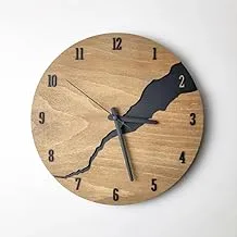 Modern Wall Clock with Numbers Silent Unique Wood Minimalist Wall Clock With hour numbers 50 cm