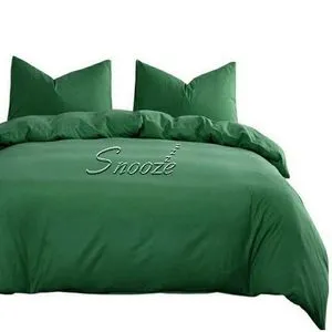 Snooze Quilt Cover, Plain Fern Green