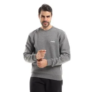 Diadora Men's Solid Sweatshirt - Grey