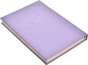 Borg El-Arab High Quality Large Arabic Desk Dairy 2024 Leather Hard Cover With All Emergancy Number List - Lilac