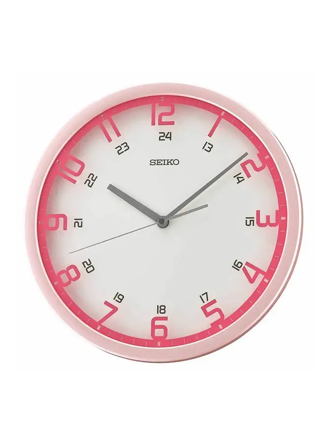 Seiko QXA789P Analog Wall Clock - White/Pink Dial