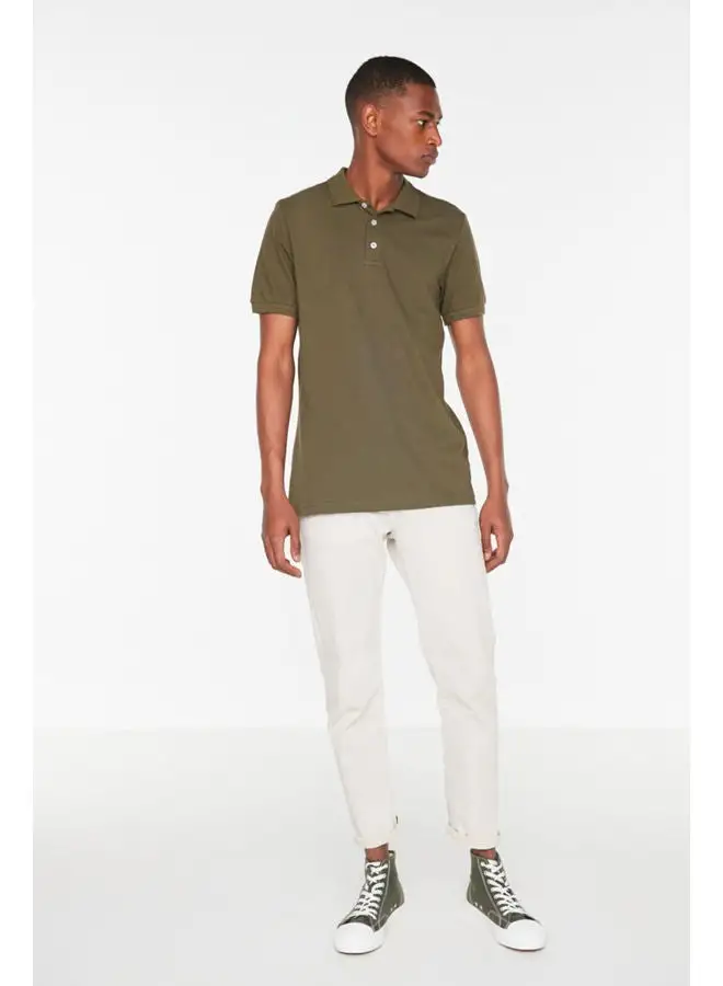 trendyol Man Polo T-Shirts Khaki