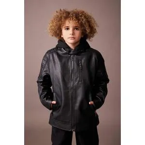 Defacto Boy Outer Wear Band Neck Long Sleeve Coat